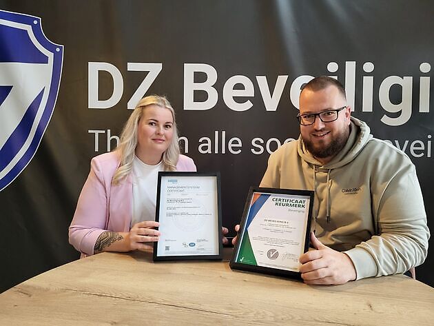 Trotse mijlpaal: ISO 9001-certificering en Keurmerk Beveiliging behaald DZ Beveiliging