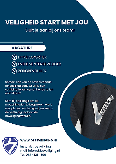 VACATURE: Beveiliger bij DZ Beveiliging DZ Beveiliging